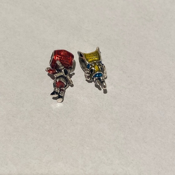 Pandora Deadpool and Wolverine charm Bundle for Bracelet like new Marvel Disney - Picture 4 of 5